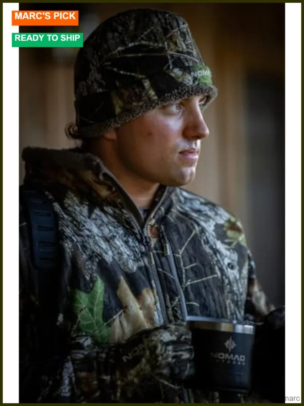 Insulated Fleece Beanie Hat for Hunting Cold Weather Windproof